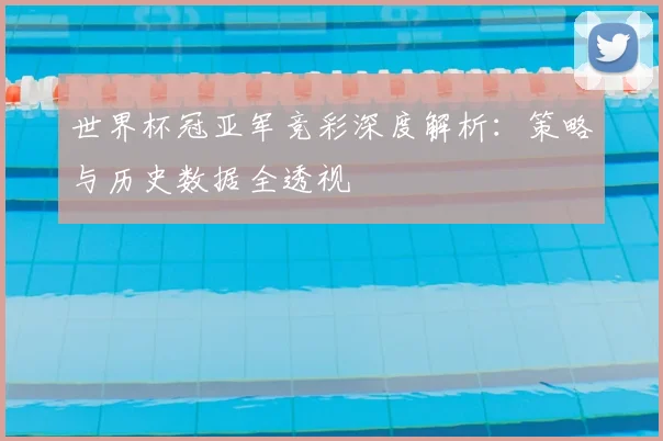 世界杯冠亚军竞彩深度解析：策略与历史数据全透视